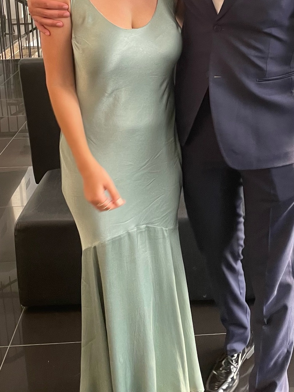 Topshop Sage Green Satin Backless Slip Maxi Dress - Picture 4 of 5